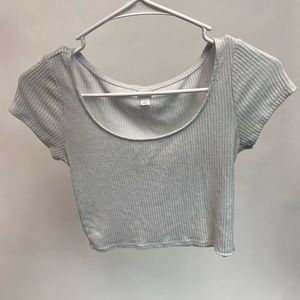 Colsie - simple white fitted shirt